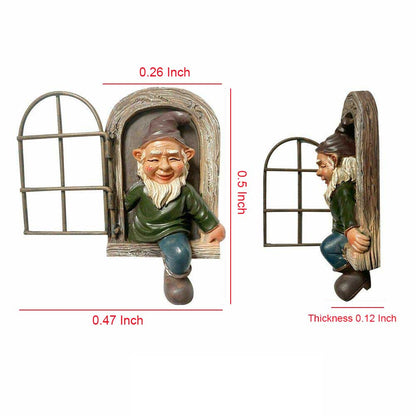 Outdoor Gnome Garden Decorative 3D Gnome Statue Gift Statues Figurines