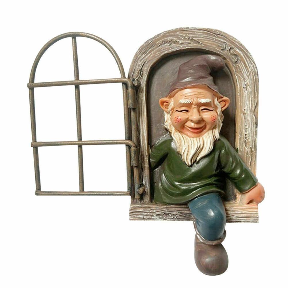 Outdoor Gnome Garden Decorative 3D Gnome Statue Gift Statues Figurines